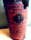 Antq Late 1800 s Munyadi Janos Natural Mineral Water Green Bottle W orig Label