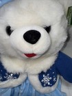 Dan Dee 2010 Snowflake Teddy Christmas White Bear Girl Plush Stuffed Blue Dress