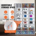 Uimoso Media Storage Cabinet 9 Layers Adjustable Dvd Shelves Holds 756 Cds White
