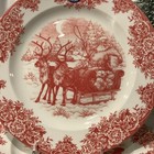 Royal Stafford Santa s Sleigh Red 11    Dinner Plate - Set Of 4