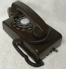 Vintage Stromberg Carlson 554bm 6-83 Chocolate Brown Rotary Wall Mount Telephone