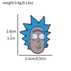 5pcs Rick And Morty Collectible Cartoon Enamel Pins Pinback Badge Metal Brooch