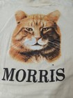 Vintage 80s 9 Lives Morris The Cat Advertising Shirt Cream Large Promo Fits S M