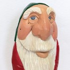 Vtg 9 5  Hand Carved Wood Santa Claus Figurine Gnome Christmas Folk Art Signed