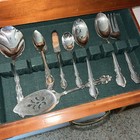 77 Piece 1847 Rogers Bros Is Reflection Silverplate Flatware Set In Wood Case