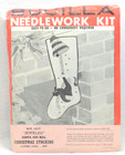 Vintage Bucilla 1517   Santa And Bell Jumbo Felt Stocking Kit   29    Rare   Htf