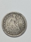1854 Seated Liberty Silver Half Dime Xf 