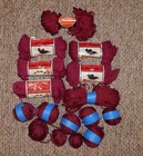 Vntg Aunt Lydia s  Lot 16 Craft Heavy Rug Yarn Wine Rosewine 60yd  Poly New