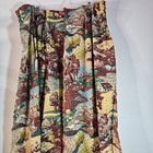 Vintage Rare Victorian Countryside Farming Design Barkcloth Curtain Panel
