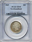 1865 Newfoundland 20 Cents - Choice Extremely Fine  Pcgs Ef45