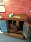 Antique Oak Wood Refrigerator Ice Box 