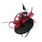 Women Feather Fascinators Hat Kentucky Hat Mesh Wedding Tea Party Derby Hat