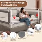 Toddler Bed Rail 60  Height Adjustable Gray Twin Full Queen King 1 Piece