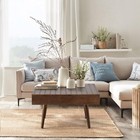 New 24 Inch Square Coffee Table  Midcentury Wood Farmhouse Mdf Living Room Table