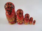 Vtg Ceprueb Nocag Russian Fairy Tale Matryoshka Wooden Nesting Dolls 5