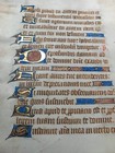 Orig Vellum Leaf  Books Of Hours  16 Initials Gold Manuscript France 1490 Ad