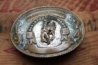 Vtg Sterling Silver All Around Cowboy 1974 Tenn  Hi  School Trophy Belt Buckle