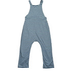 Gray Label Overall Tatum Romper Long Outfit  9 10 Year Old Gray Blue white Strip