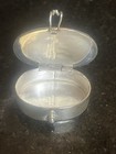 Vtg Taxco Mexico Sterling Silver Turquoise Inlay Trinket Pill Box Aztec Mayan