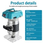 800w Compact Wood Router Tool For Woodworking  Electric Hand Trimmer Set