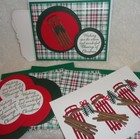 Stampin Up  Card Kit Christmas In July Darling Classic Wooden Sled Blessings