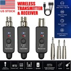 Dual Channel Wireless Xlr Microphone System Plug And Play For Pa Mixer Camera