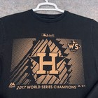 Houston Astros Shirt Mens Medium Black 2017 World Series Mlb Baseball Majestic