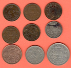 Latvia 1922-1939s  Lot Of 9 Coins 6533