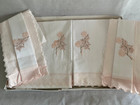 Vintage Bedding Sheets Pillow Set Italy Hand Embroidered Bridal Hope Chest