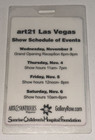 Las Vegas Festival Ticket Stub Art21 Fair Events Pass Badge Visitor 21st Century
