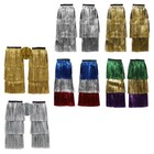 1pair Fringe Disco Leg Covers Glitter Boot Covers Festival Halloween Carnival