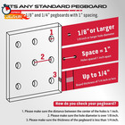 300-piece Pegboard Hook Set  Pegboard Organizer Accessories For Hanging  Durable