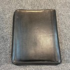Vintage Coach Black Leather Bi-fold Zip Business Portfolio Organizer 11 X 13   