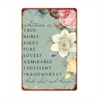 Vintage Floral Inspirational Quote Retro Metal Sign Shabby Chic Wall Decoration