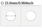 100 Pcs Coin Flips For Quarter 25mm 0 98 Inch Cardboard Holders 2x2 Inch Pockets