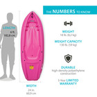 New Wave Youth 6 Ft Sit-on-top Kayak With Paddle  Multiple Colors