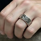 Celtic Ring Trinity Knot Irish Scottish Welsh Promise Wedding Mens Band Ring 925