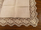 Vintage Linen And Lace  Wedding Handkerchief  --11 