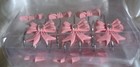 12pcs Decorative Shower Curtain Hooks  Pink Bow With Rhinestone Bling    b3 