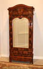 French Burled Mahogany Louis Phillippe  One Door Mirrored Armoire