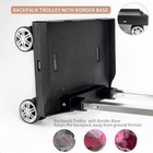 Backpack Trolley Wheeled Cart  Foldable Aluminium 4 Wheels With Edge Guard Base