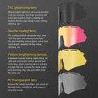 Rockbros Polarized Cycling Sunglasses Uv400 Glasses Full Frame Sports W 4 Lens