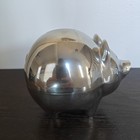 Vintage Silver Plated Piggy Bank Coin Bank