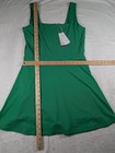 Travis Mathew Women   s Size Large Night Bloom Green Brief Lined Golf Tennis Dress