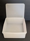 Vintage Tupperware 12x12x5 Jumbo Square Keeper Sheer  166 Container W   223 Lid