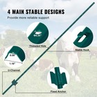7-foot Fence Post 10pack U-channel Durable Metal Fence Posts robust Steel Stakes