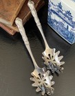 Rare Large Pair Gorham Strasbourg Sterling Silver Pasta Servers American 10   