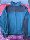 The North Face Women   s Xl Full Zip Fleece Jacket Blue black Stand-up Collar