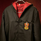 Harry Potter Hogwarts Gryffindor Hooded Wizard Robe Set Size L   Free Gryffindor