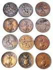  12  1930 s - 1940 s Mixed Lot One Centavos Us Filipinas   Coins Wwii Vintage